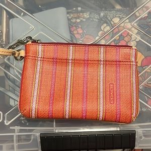 Coach Striped Wristlet/Wallet